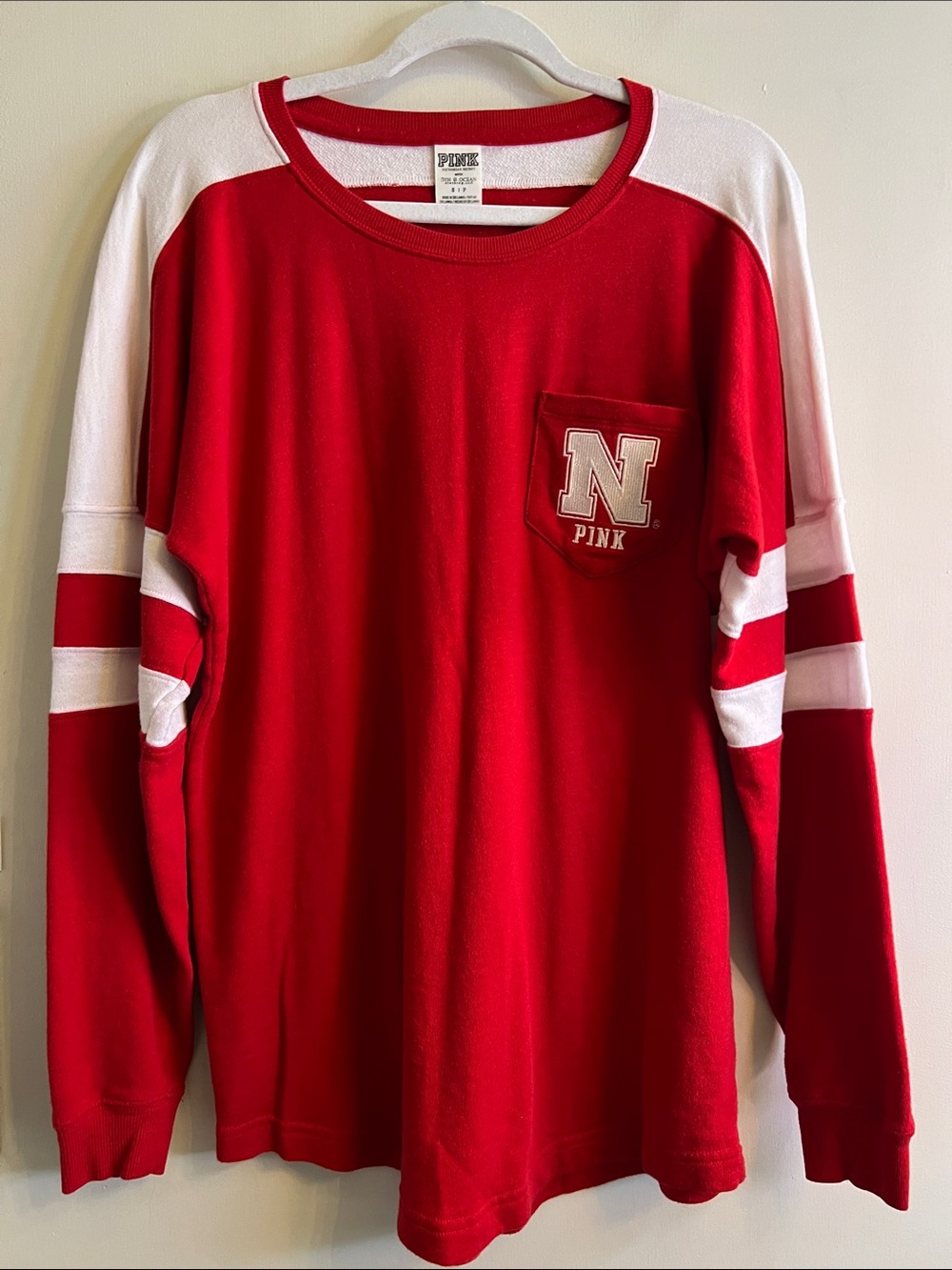 Vintage PINK Victoria's Secret University of Nebraska Huskers Long Sleeve